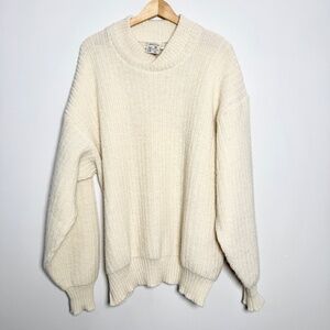 Vintage Hilda Ltd. Icelandic Wool Ecru Sweater Sz XL
